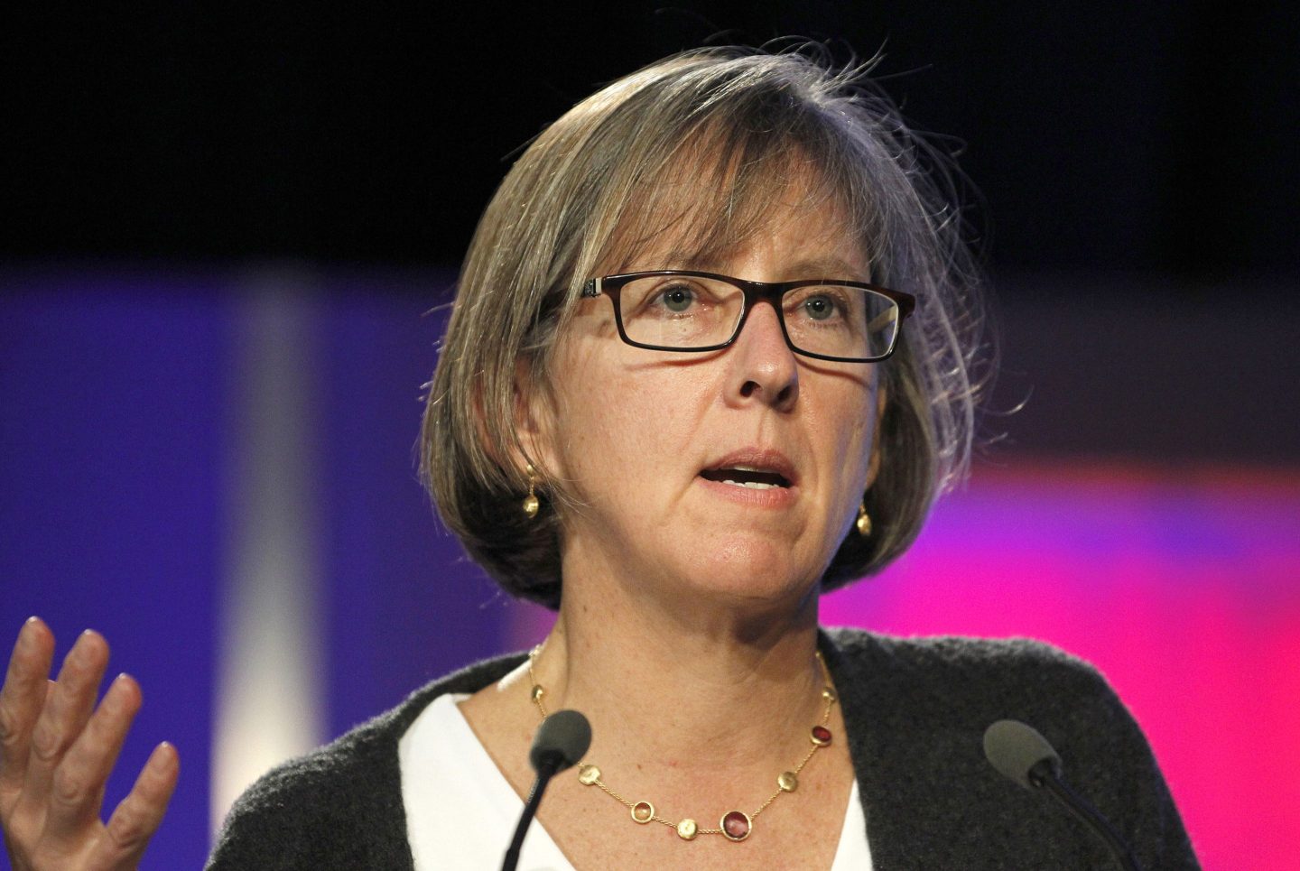 Mary Meeker, analyst with Morgan Stanley, speaks during the Web 2.0 Summit in San Francisco, California, U.S., on Tuesday, Nov. 16, 2010. This year&#039;s conference, which runs through Nov. 17, is titled &quot;Points of Control: The Battle for the Network Economy.&quot; Photographer: Tony Avelar/Bloomberg via Getty Images